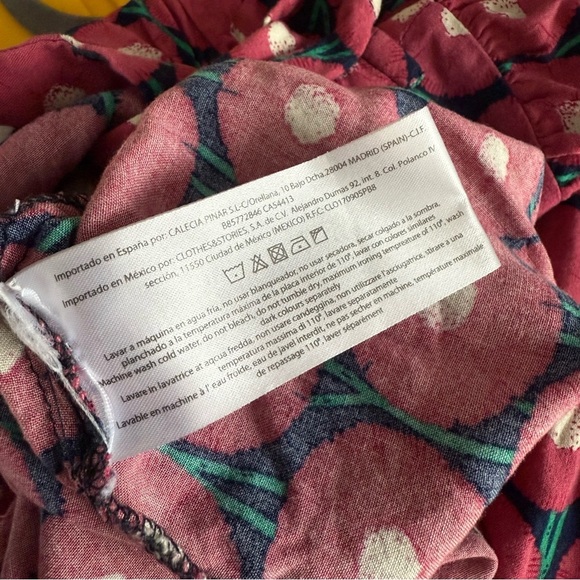 RED MARIGOLD FLORAL PRINT FLOWING GRANDAD COLLAR SHIRT BY COMPANIA FANTASTICA S - Picture 10 of 10